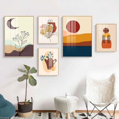 File gốc File tranh treo 5 tấm tối giản Minimalist Art TT2456 (PNG) trong suốt (transparent)