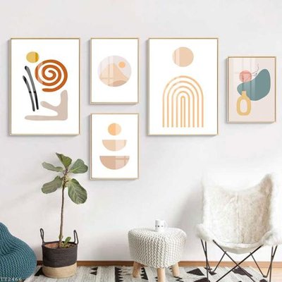 File tranh gốc File tranh treo 5 tấm tối giản Minimalist Art TT2466 chủ đề hiện đại