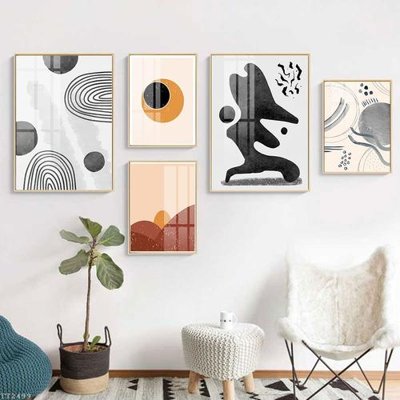 File tranh gốc File tranh treo 5 tấm tối giản Minimalist Art TT2499 (sắc nét từng chi tiết)