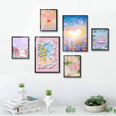 Tải file File tranh bộ 6 tấm hoa décor 5D TT25042 (ảnh gốc) in gạch 3D