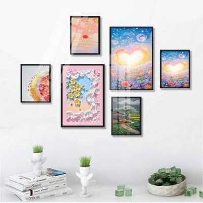 Download file File tranh bộ 6 tấm hoa décor 5D TT25065 (gốc) cho xưởng in