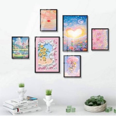 Tải file File tranh bộ 6 tấm hoa décor 5D TT25103 (ảnh gốc) in tranh kính