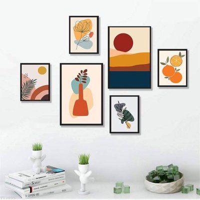 File gốc File tranh treo bộ 6 tấm tối giản Minimalist Art TT3035 (trang trí) cho phòng khách