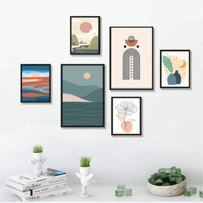 Mua file tranh gốc File tranh treo bộ 6 tấm tối giản Minimalist Art TT3040 tại Filetranh.com