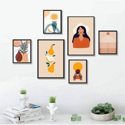 File gốc File tranh treo bộ 6 tấm tối giản Minimalist Art TT3046 (PNG) trong suốt (transparent)