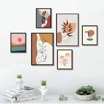 File tranh File tranh treo bộ 6 tấm tối giản Minimalist Art TT3064 (ảnh gốc) không bị mờ