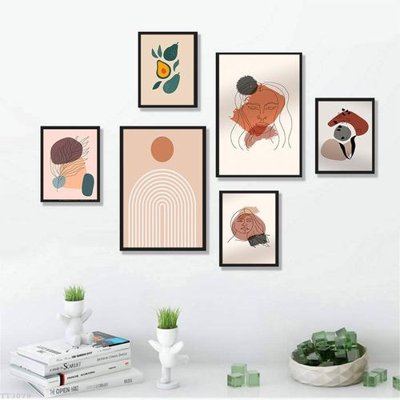 Download file ảnh gốc File tranh treo bộ 6 tấm tối giản Minimalist Art TT3079 để in ấn