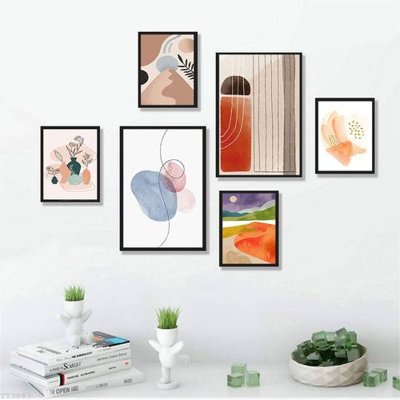 File gốc in ấn File tranh treo bộ 6 tấm tối giản Minimalist Art TT3083 chất lượng vượt trội
