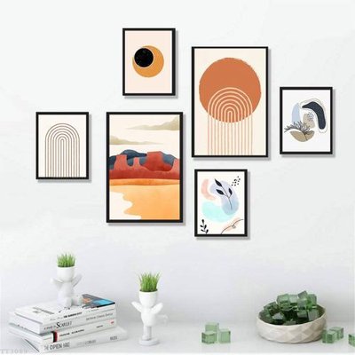 Tải xuống file tranh gốc File tranh treo bộ 6 tấm tối giản Minimalist Art TT3089 (PSD/TIFF)