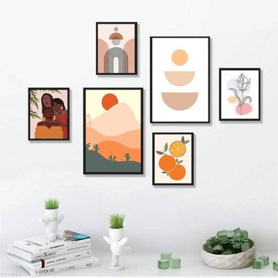 Ảnh mô tả file gốc in mica File tranh treo bộ 6 tấm tối giản Minimalist Art TT3091