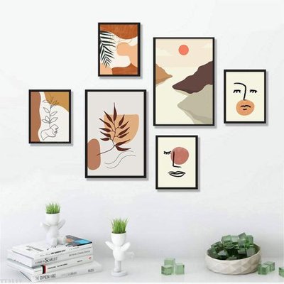 File gốc File tranh treo bộ 6 tấm tối giản Minimalist Art TT3117 (trang trí) cho phòng khách
