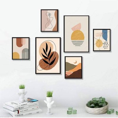 File in trần File tranh treo bộ 6 tấm tối giản Minimalist Art TT3124 (file gốc) xuyên sáng