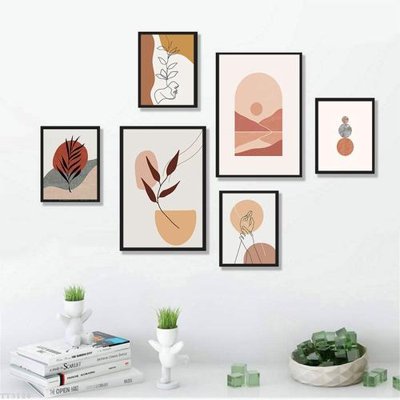 File tranh ảnh gốc File tranh treo bộ 6 tấm tối giản Minimalist Art TT3128 dùng cho in khổ lớn
