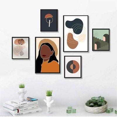 File gốc File tranh treo bộ 6 tấm tối giản Minimalist Art TT3134 (PNG) chất lượng cao