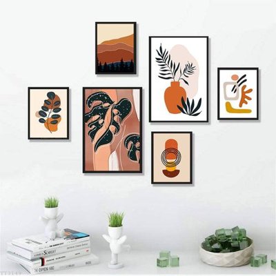 File in mica File tranh treo bộ 6 tấm tối giản Minimalist Art TT3149 (bản gốc) siêu trong