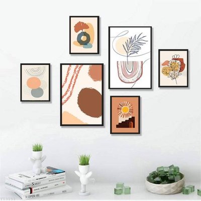 Download file gốc File tranh treo bộ 6 tấm tối giản Minimalist Art TT3151 (in lụa) tranh 3D