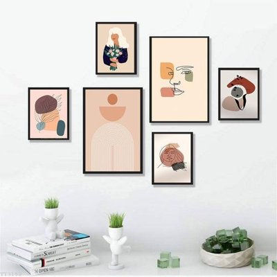 File gốc File tranh treo bộ 6 tấm tối giản Minimalist Art TT3152 (in ấn) không giới hạn