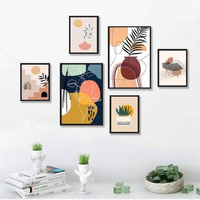 File tranh File tranh treo bộ 6 tấm tối giản Minimalist Art TT3153 (ảnh gốc) cho in ấn kỹ thuật số