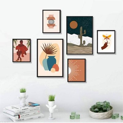 File ảnh File tranh treo bộ 6 tấm tối giản Minimalist Art TT3157 (gốc) dùng in Pano