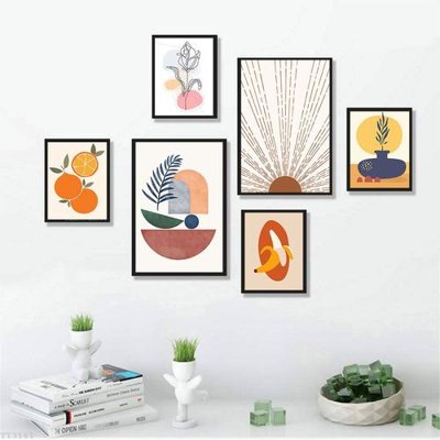 Tải xuống file tranh gốc File tranh treo bộ 6 tấm tối giản Minimalist Art TT3161 (PSD/TIFF)