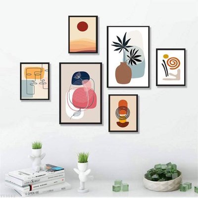 File tranh trang trí File tranh treo bộ 6 tấm tối giản Minimalist Art TT3162 (tải file gốc)