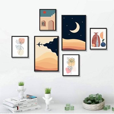 File gốc File tranh treo bộ 6 tấm tối giản Minimalist Art TT3163 (thiết kế) độc quyền