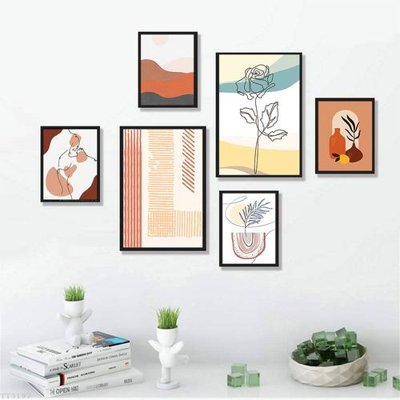 File tranh File tranh treo bộ 6 tấm tối giản Minimalist Art TT3197 (ảnh gốc) sắc nét hoàn hảo