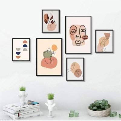 File tranh File tranh treo bộ 6 tấm tối giản Minimalist Art TT3227 (ảnh gốc) độ nét vượt trội