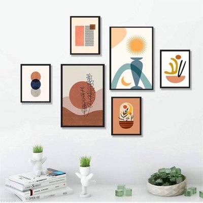 File tranh File tranh treo bộ 6 tấm tối giản Minimalist Art TT3229 (ảnh gốc) cho in ấn kỹ thuật số