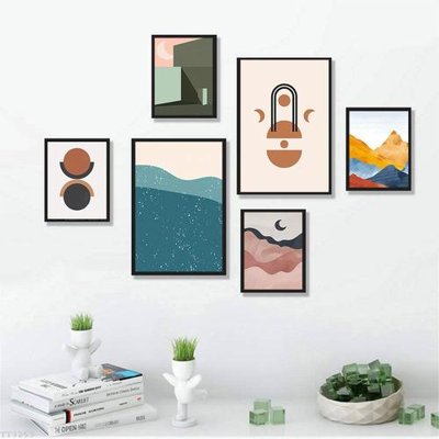 File tranh File tranh treo bộ 6 tấm tối giản Minimalist Art TT3253 (bản gốc) in canvas