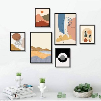 File tranh File tranh treo bộ 6 tấm tối giản Minimalist Art TT3254 (gốc) chủ đề động vật