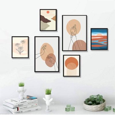 File gốc in ấn File tranh treo bộ 6 tấm tối giản Minimalist Art TT3293 độ phân giải cao