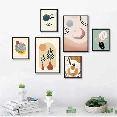 File tranh File tranh treo bộ 6 tấm tối giản Minimalist Art TT3310 (ảnh gốc) không bị mờ