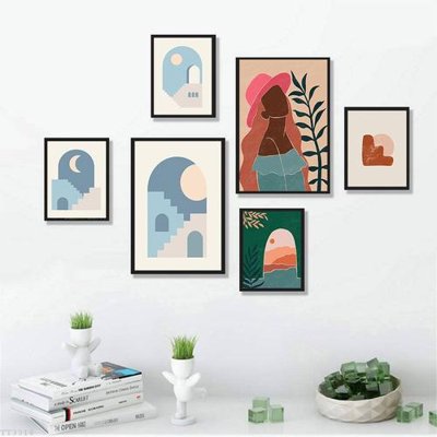 Download file File tranh treo bộ 6 tấm tối giản Minimalist Art TT3318 (gốc) in mica cao cấp