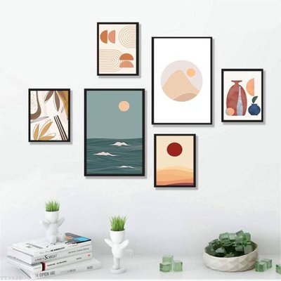 File gốc File tranh treo bộ 6 tấm tối giản Minimalist Art TT3320 (chủ đề hiện đại) trang trí