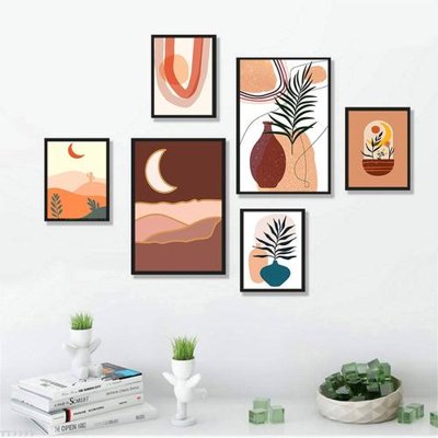File gốc File tranh treo bộ 6 tấm tối giản Minimalist Art TT3333 (chủ đề hiện đại) trang trí