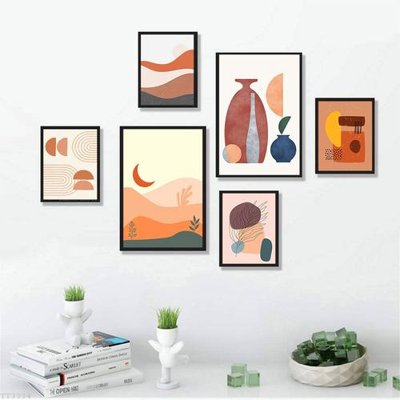 File ảnh File tranh treo bộ 6 tấm tối giản Minimalist Art TT3334 (gốc) in decal dán tường
