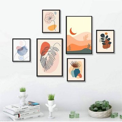 File tranh File tranh treo bộ 6 tấm tối giản Minimalist Art TT3344 (gốc) chủ đề con người