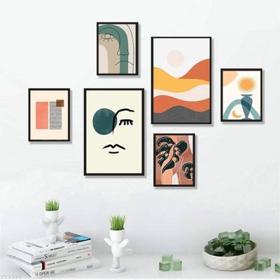 File gốc File tranh treo bộ 6 tấm tối giản Minimalist Art TT3357 (trang trí) phòng trẻ em