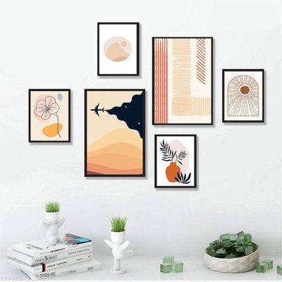 File PSD File tranh treo bộ 6 tấm tối giản Minimalist Art TT3372 (gốc) tách lớp chi tiết