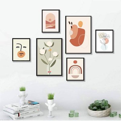 Download file gốc File tranh treo bộ 6 tấm tối giản Minimalist Art TT3390 (in mica) 3D