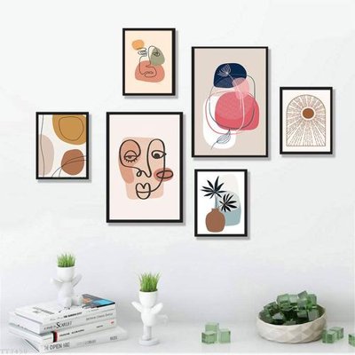 File gốc File tranh treo bộ 6 tấm tối giản Minimalist Art TT3450 (PNG) trong suốt (transparent)