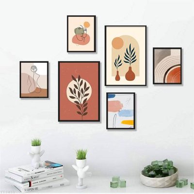 Tải xuống file tranh gốc File tranh treo bộ 6 tấm tối giản Minimalist Art TT3451 (PSD/TIFF)