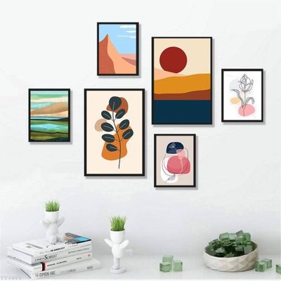 File in trần File tranh treo bộ 6 tấm tối giản Minimalist Art TT3461 (file gốc) xuyên sáng