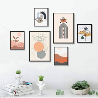 File gốc File tranh treo bộ 6 tấm tối giản Minimalist Art TT3467 (AI/EPS) cho in ấn