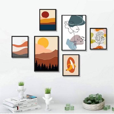 File tranh gốc File tranh treo bộ 6 tấm tối giản Minimalist Art TT3475 (bản đẹp) độc quyền