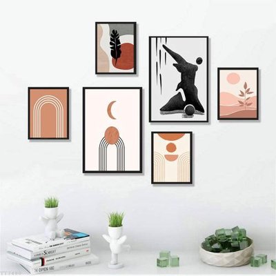 File tranh ảnh gốc File tranh treo bộ 6 tấm tối giản Minimalist Art TT3480 dùng cho in khổ lớn