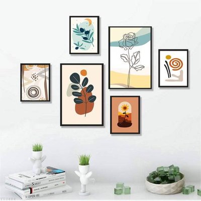 File tranh gốc File tranh treo bộ 6 tấm tối giản Minimalist Art TT3484 (bản quyền) Filetranh.com