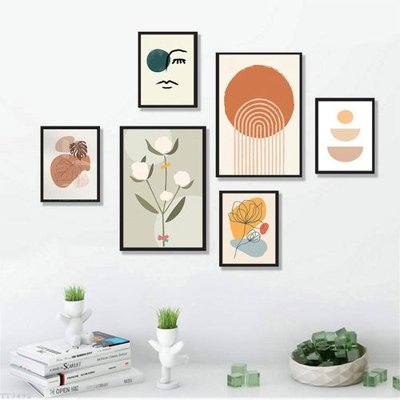 File tranh gốc File tranh treo bộ 6 tấm tối giản Minimalist Art TT3492 (bản quyền) file PSD