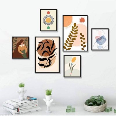 Hình ảnh file gốc File tranh treo bộ 6 tấm tối giản Minimalist Art TT3494 cho in UV